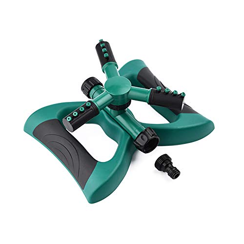 GANCHUN Sprinklers for Yard?Rotating Lawn Sprinkler Large Coverage Area Water Sprinkers for Lawn with 3 Sprinkler Heads and 3 Hose Connectors for Lawn Garden Agriculture Yard and Outdoor Cooling