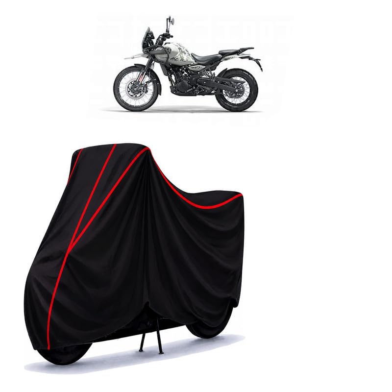 Image of Himalayan 450 Summit Water Resistant Bike Cover for All Motorcycles & Rain | Heavy Duty Taffeta Fabric | UV Protection, Dustproof, Scratchproof | All Weather Two Wheeler Body Cover with Elastic Bottom