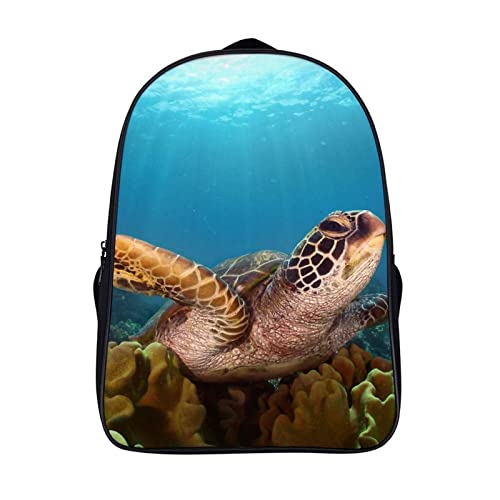 Sac à dos scolaire Tortue pour enfants fille garçon cartable 3D grand format 40x28x16cm