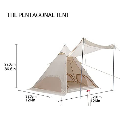 Carpa para camping familiar HGIYA impermeable de Oxford miniatura 6