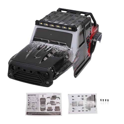 Coque de remplacement rouge avec LED pour camion RC SCY 16103 16103PRO 1/16