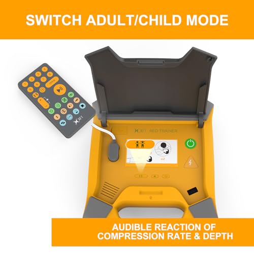 Image of AED Trainer, XFT AED Training Kit CPR Equipment Training Device Automatic External Defibrillator Simulator, AED Trainer Professional for First Aid Trainee Beginner XFT-120GA (Orange Version)