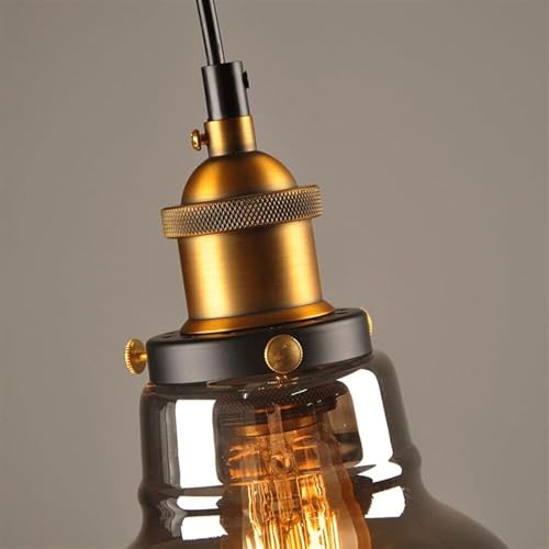 Suspension en verre style industriel nordique et douille E27 chic
