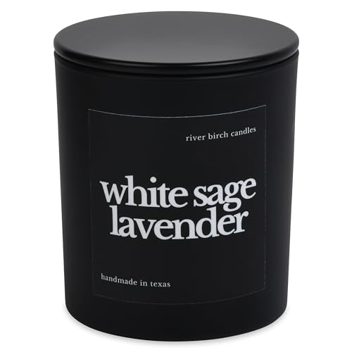 River Birch Candles White Sage Lavender Scented Candle | Premium,...