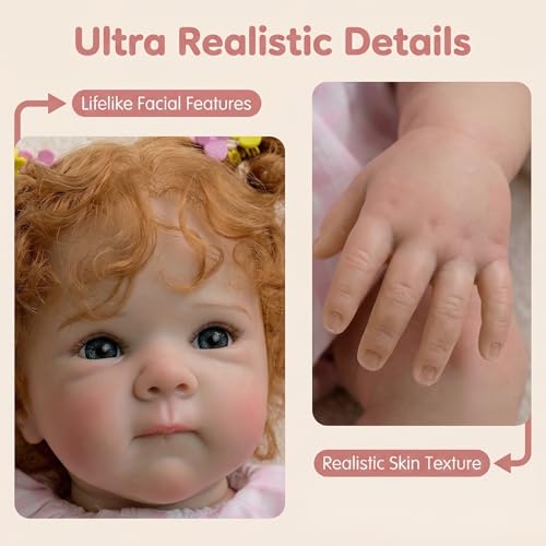 Muñeca realista bebé reborn de vinilo 18 pulgadas miniatura 6