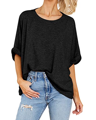 Women Oversized T-Shirt Summer Casual Short Sleeve Loose Tee Tops2