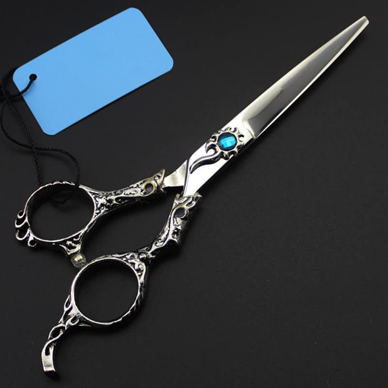 Tijeras para Cortar El Cabello, Tijeras Profesionales Japonesas 440C De 6 Pulgadas con Forma De Flor De Sol, Tijeras De Peluquería Curvas para Entresacar Y Cortar El Cabello