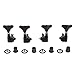 Seismic Audio Set of 4 Universal Black 2x2 Tuners-2x2 Bass Guitar Machine Heads Tuning Keys (SAGA40Black)