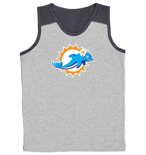 Dolphin with Helmet South Florida Sports Youth Contrast Back Tank Top