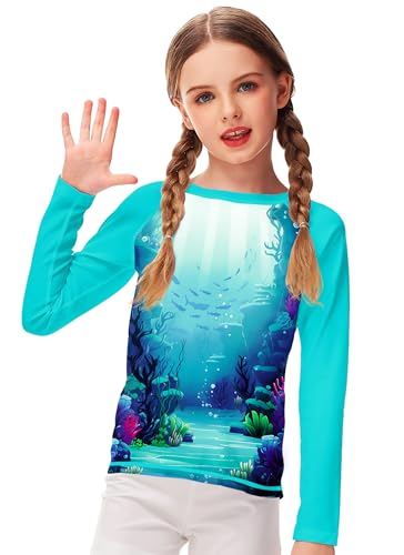 Image of Remimi Unisex Kids Rash Guard Long Sleeve SPF 50+ Tie Dye Sun Shirt 3-12 Years