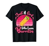Liebhaber von Vintage-Burrito-Gerichten Nur ein Mädchen, das Burritos liebt T-Shirt