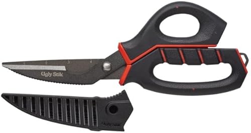 Ugly Stik Herramienta de tijeras de pesca marina, color negro (USTOOLMS)