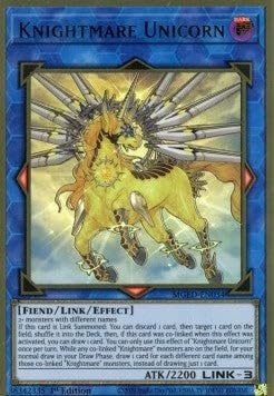 Knightmare Unicorn (V.1) MGED-EN034 Premium Gold Rare Englisch Near Mint Unlimitiert - Maximum Gold: EL Dorado - mit ReCollectibles-Versandschutz - für Yu-Gi-Oh!