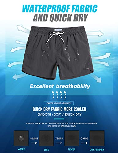 Image of maamgic Mens Swim Trunks 5 inch with Mesh Lining Quick Dry Bathing Suits for Men Swim Shorts Swimwear