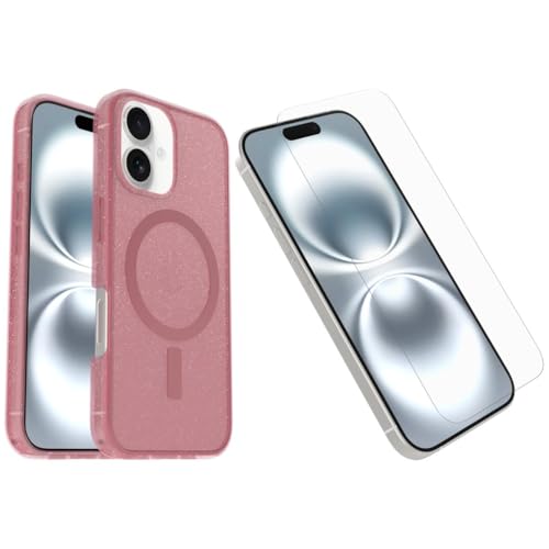 OtterBox Symmetry+ Clear iPhone 16 coque rose antichoc pour le quotidien