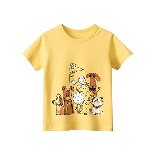 Toddler Baby Boys T-Shirt Summer Cartoon Dogs Short Sleeve Crewneck T Shirts Tops Tee Little Boy Thermal Shirt
