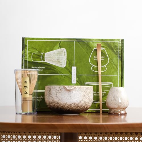 Ensemble de fouet à matcha pour rituel thé japonais et latte