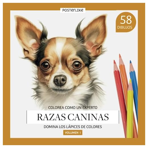 Colorea como un experto razas caninas. Domina los Lápices de Colores. Volumen I: Libro de ejercicios con 58 ilustraciones realistas de perros de raza ... Mixtas para Artistas de Todas las Edades)