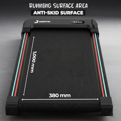 Image of Durafit91 Wiggl Vibration Walkpad for Home | 3HP Peak Motorised Walking Pad| 10 km /h Speed | 120 kg Capacity| Walking, Jogging & 4 Level of Vibration Massage | LED Display | Remote Control | Black