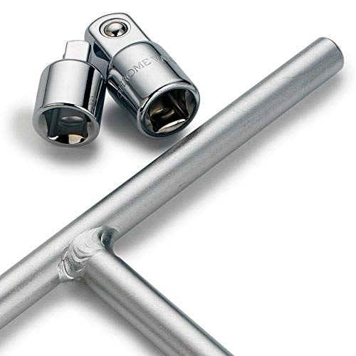 2 set llave T 3/8" mango largo con 2 adaptadores miniatura 3