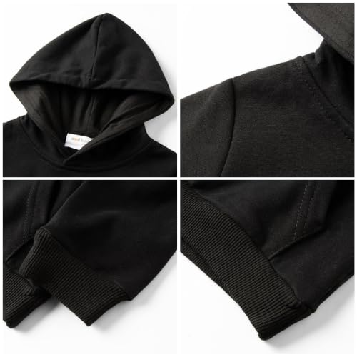 Image of Mud Kingdom Little Girls Boys Hooded Sweatshirt Jersey Cotton Pullover Fashion Spring Fall