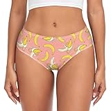 CaTaKu Bananas Fruits Hipster Bikini Underwear for Women Cheeky Panties Ladies Hipster Briefs,L Multicolor
