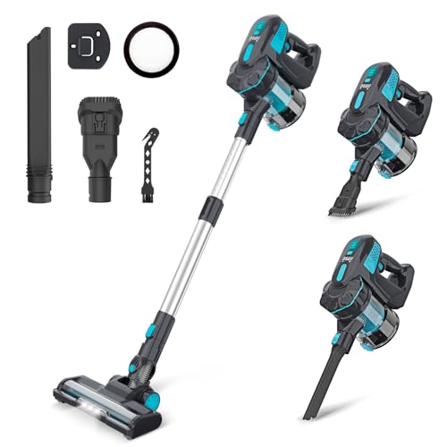 INSE Cordless Vacuum Cleaner, 6-in-1 Rechargeable Stick Vacuum, Powerful Cordless Vacuum with 2200mAh Battery Up to 45mins Runtime, Lightweight Vacuum Cleaner for Hardwood Floors Pet Hair Home-Black INSE Cordless Vacuum Cleaner, 6-in-1 Rechargeable Stick Vacuum, Powerful Cordless Vacuum with 2200mAh Battery Up to 45mins Runtime, Lightweight Vacuum Cleaner for Hardwood Floors Pet Hair Home-Black