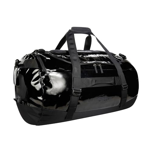 Image of Tatonka Barrel 85L - Waterproof Travel Bag with Backpack Function, Large Opening, Padded Base and Lockable Zip, black, 85 litres, Durable travel bag with stowable backpack shoulder straps, Black, 85