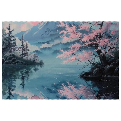 Set de table Mont Fuji antidérapant résistant chaleur 30x45cm - 2