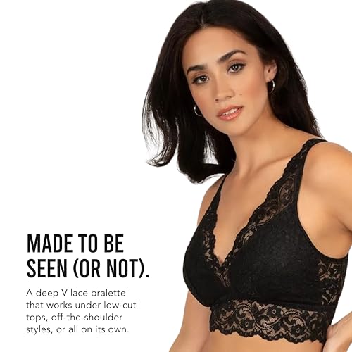 Image of Smart & Sexy Women's Signature Lace Deep V Neck Wireless Bralettes
