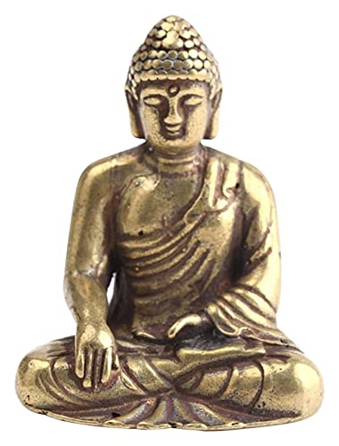 Statue Bouddha cort en laiton cadeau bonheur vintage