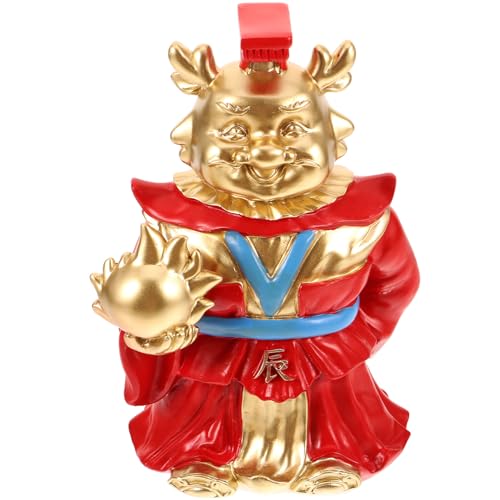 Homoyoyo Figura de Dragón de Resina Decorativa para Escritorio Adorno de Dragón Chino con Diseño Cartoon Estatua Resistente y Colorida para Oficina y Hogar Decoración Creativa