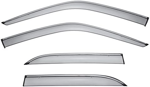 WellVisors Window Visors Wind Deflectors Compatible with Lexus 1995-2000 LS400 with Chrome Trim Rain Guards 3-847LX014