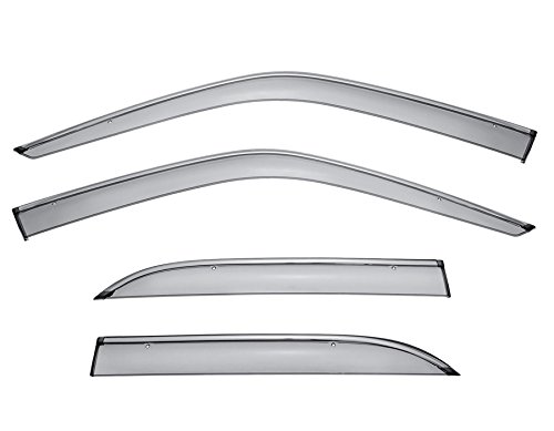 WellVisors Window Visors Wind Deflectors Compatible with Lexus 1995-2000 LS400 with Chrome Trim Rain Guards 3-847LX014