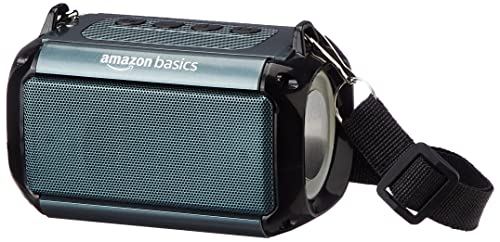 (Refurbished) AmazonBasics Bluetooth 9W Speaker, with TWS Function, Powerful Bass, BT 5.1, MicroSD Card Slot, RGB Lights, AUX Input, USB Support, and in-Built Noise Cancelling Mic (Grey)
