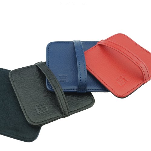 Eco-Fused Microfiber Cleaning Cloth Pad - 6 Pack of 3 x 3 inches Pads - Ideal for Cleaning Smart Phones, Tablets, Laptops, Computers, TV Screens (Blue, Black, Red - 6 Pack)