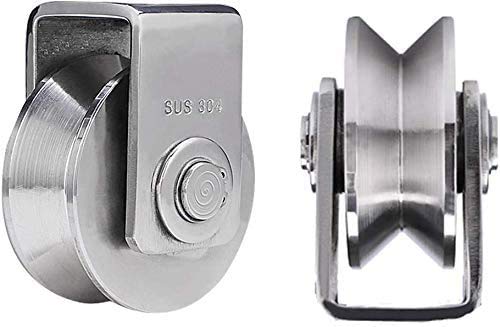 Castors Téléscopiques Heavy Duty MU 2X 16mm en acier inoxydable pour portes à rouleaux et grues