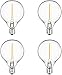 AVAVLO 4 Stück 1W G40 Klare Globe Glühlampen LED Glühbirnen Ersetzt E12 Schraube Basis 2700K Warmweiß 360 Grad Abstrahlwinkel für Schnur-Licht-E12-Sockel