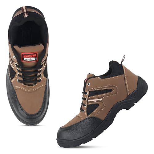 Image of ELECANT Lace-up Steel Toe Safety Shoes for Factory and Industrial Work for Men