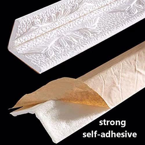 7.5ft Crown Molding Trim Self Adhesive Wall Edging Strip, Flexible Thick Ceiling Molding Peel off & Stick, Baseboard Foam Wall Trim Wallpaper Border for Mirror Edge Home Decor(Color:Yellow jade dragon