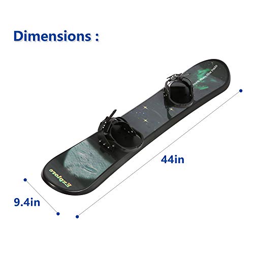 COLOR TREE Snowboard for Kids Beginners - Adjustable Step-in Bindings Winter Sport Ski Snow Board - 44 inches Length + Ages 5 to 15 + Weight Limit 100 lbs