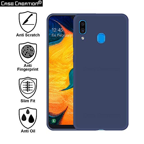 Image of Case Creation Luxurious OG Series for Samsung Galaxy A30 Case Cover,Anti-Dirty Slim Case Frosted Matte Cute Candy TPU Raised Bezel (Splash of Color) Back Cover for Samsung A30 -Navy Blue