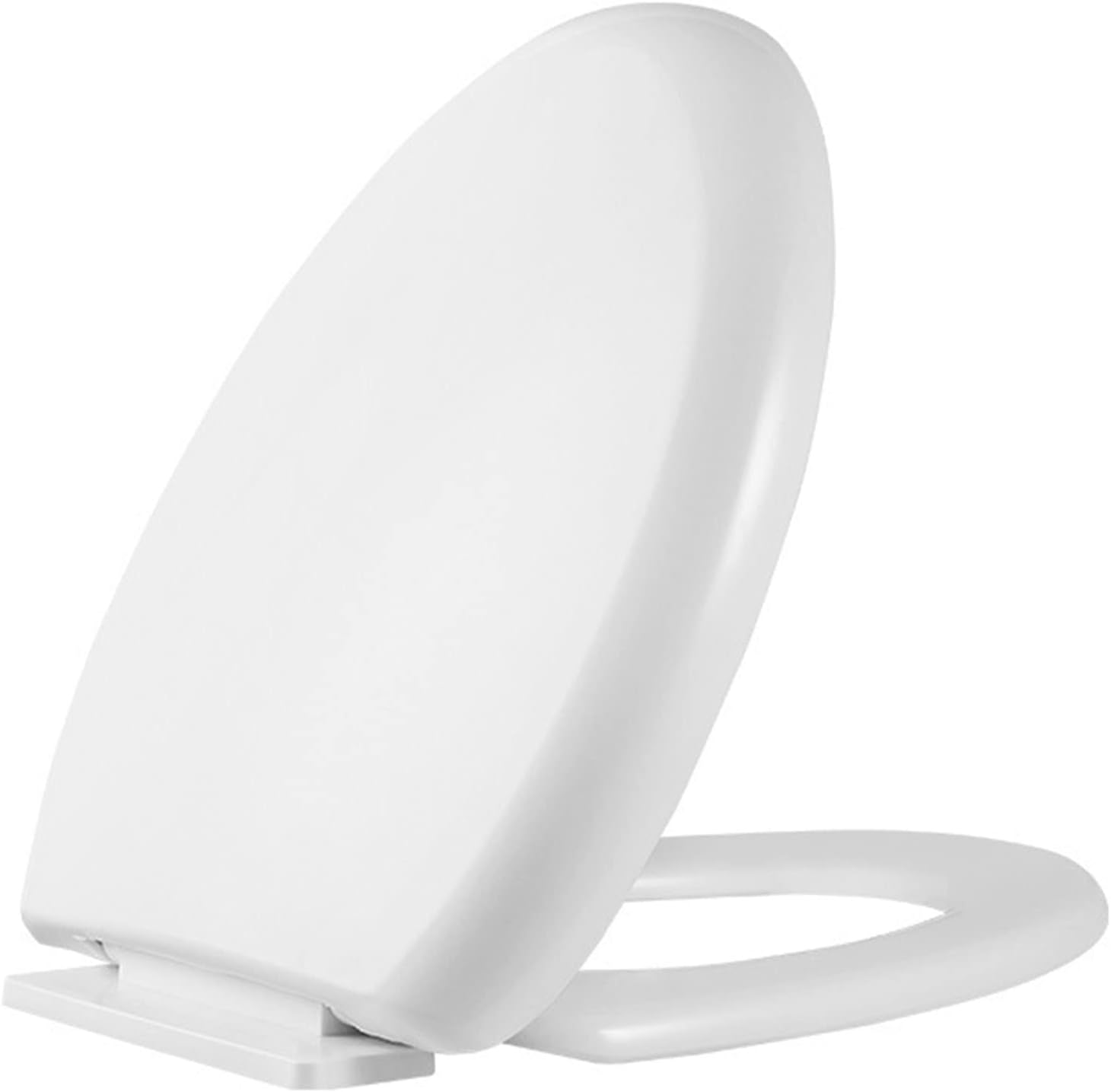 Round Toilet Seat, Quiet-Close Seat Never Loosen Quick-Release Hinges Removes Slow Close Toilet Lid Easy for Cleaning, Easy Installation, Multi
