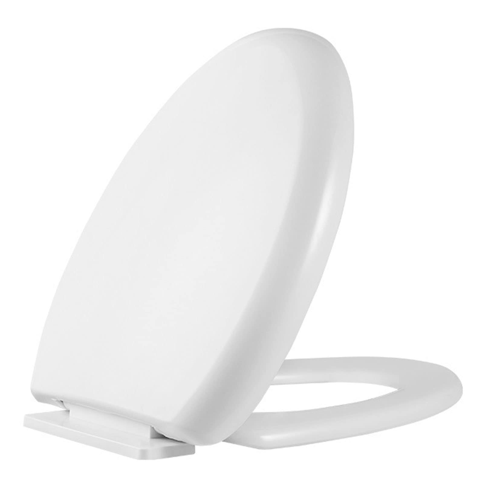 Round Toilet seat, Quick-Release Hinges, Easy Remove Clean, Simple Installation, White, Adjustable, Lightweight, Durable, Portable, User-Friendly, Compact Material