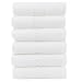 Luxury Hotel & Spa Towel Turkish Cotton Hand Towels - White - Checkered - Set of 6