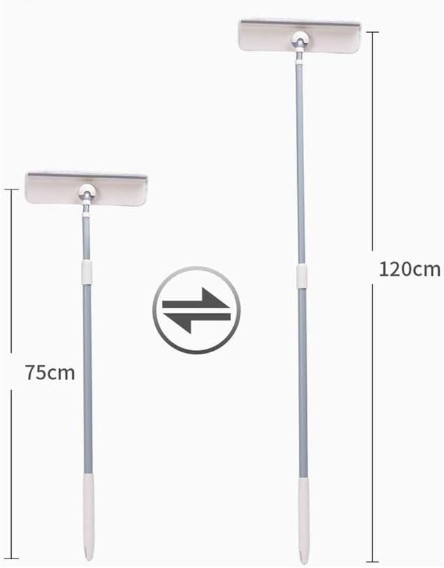 Glassware Telescopic Rod，Washing Tool Microfiber Squeegee for Car Windshield Glass,Shower Room,Outdoor High Window Cleaning