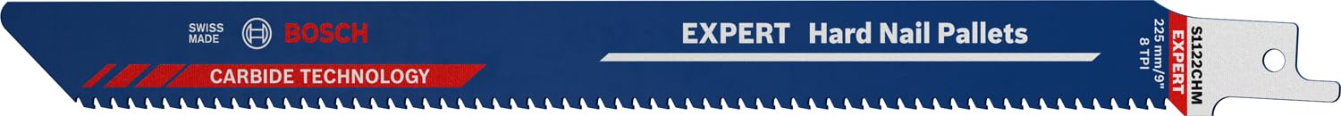 Bosch EXPERT S1122CHM Hard Nail Pallet Reciprocating Sabre Saw Blades 225mm Pack of 10