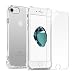 iPhone 8 Plus Case, iPhone 7 Plus Case with Screen Protector, GuaGua Slim Protective Cover Cases for iPhone 7/8 Plus, Shock Absorption Bumper, Soft TPU Cases and Tempered Glass Protection - Clear