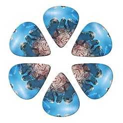 Funny Dolphin Looking At You Lot de 6 médiators pour guitare acoustique, guitare électrique, basse, ukulélé – Fin, moyen… - Les Beatles, Paul McCartney, John Lennon, RIngo Starr, George Harrison Funny Dolphin Looking At You Lot de 6 médiators pour guitare acoustique, guitare électrique, basse, ukulélé – Fin, moyen… – Image 4