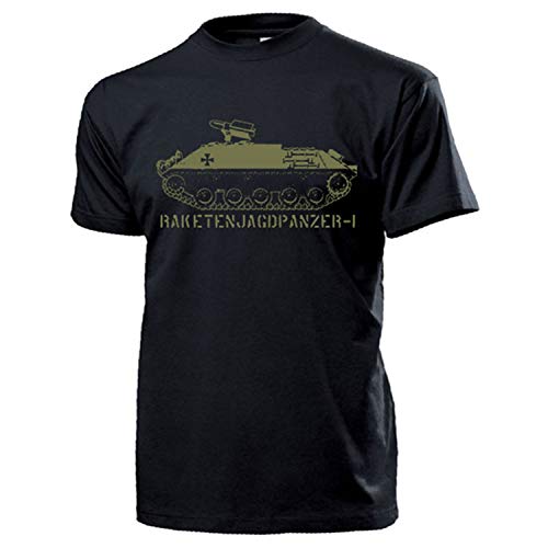 T-shirt chasseur de fusée RakJPz Shirtzshop en coton noir taille XL